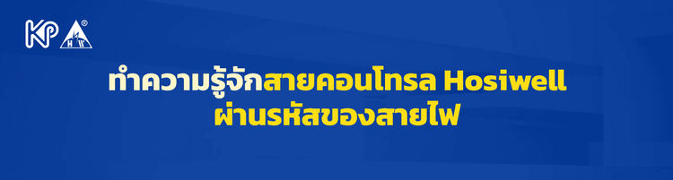 ทำความรู้จักสายคอนโทรล Hosiwell ผ่านรหัสของสายไฟ