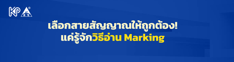 เลือกสายสัญญาณให้ถูกต้อง! แค่รู้จักวิธีอ่าน Marking